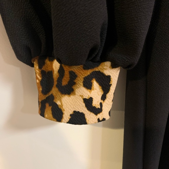 Black Animal Print Dress - Picture 3 of 4